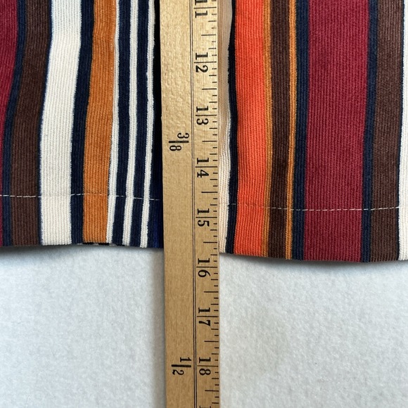 Altar'd State Striped Corduroy Mini Skirt Burgundy‎ Multicolor Women's Large NWT - Picture 5 of 8